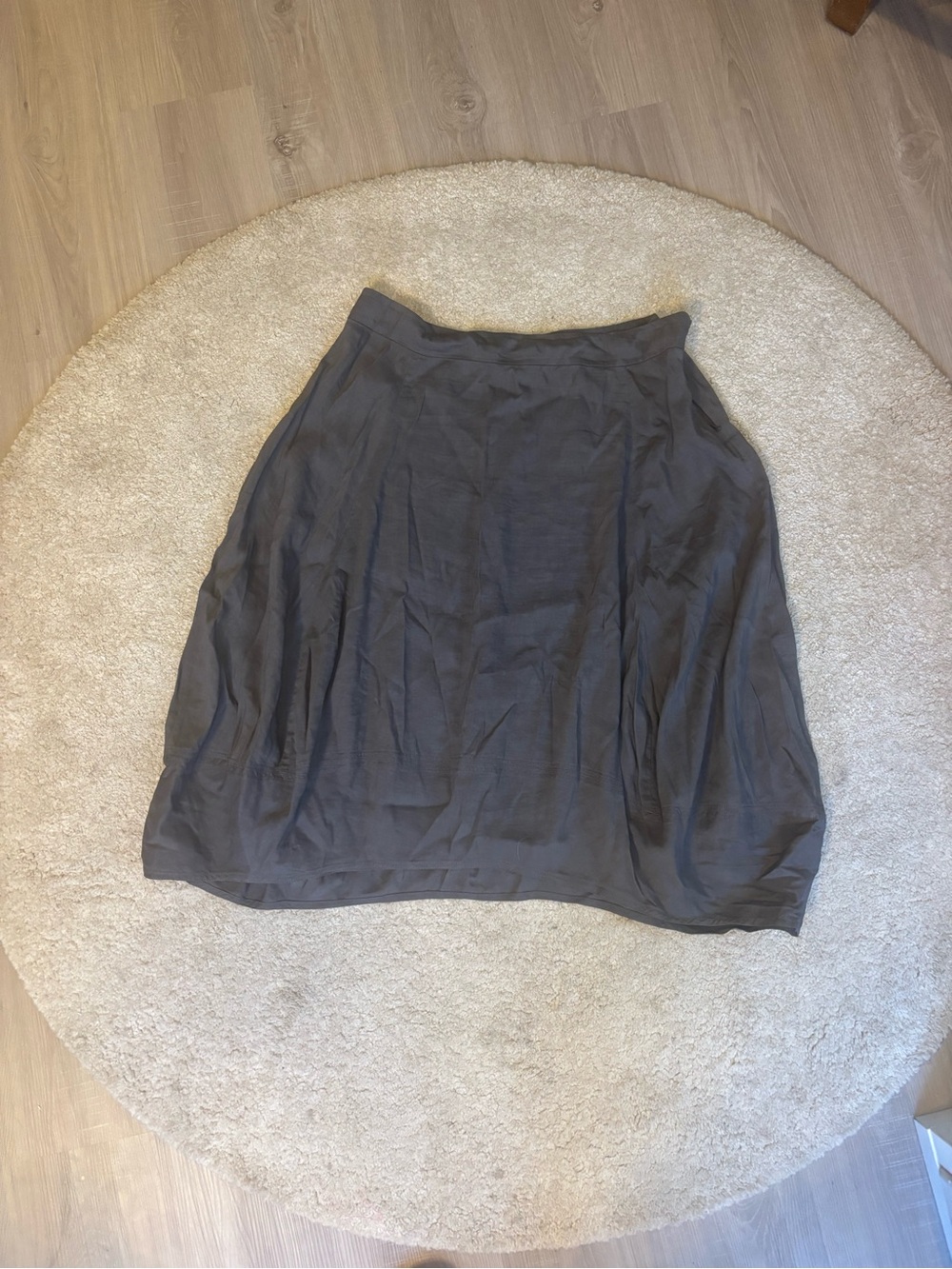 Eileen Fisher charcoal gray A-line skirt